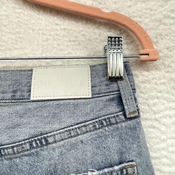 Pistola Jeans Womens 26 Blue Presley Relaxed Roller Revolve Straight Thrashed - Picture 9 of 13